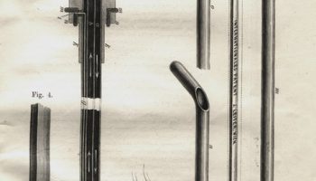 Technical drawing of the first urethroscope and cystoscope with platinum wire filament