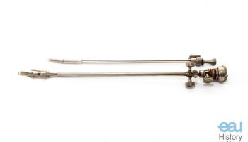 Cystoscope with forceps