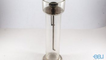 Sterilizing glass container with cystoscope